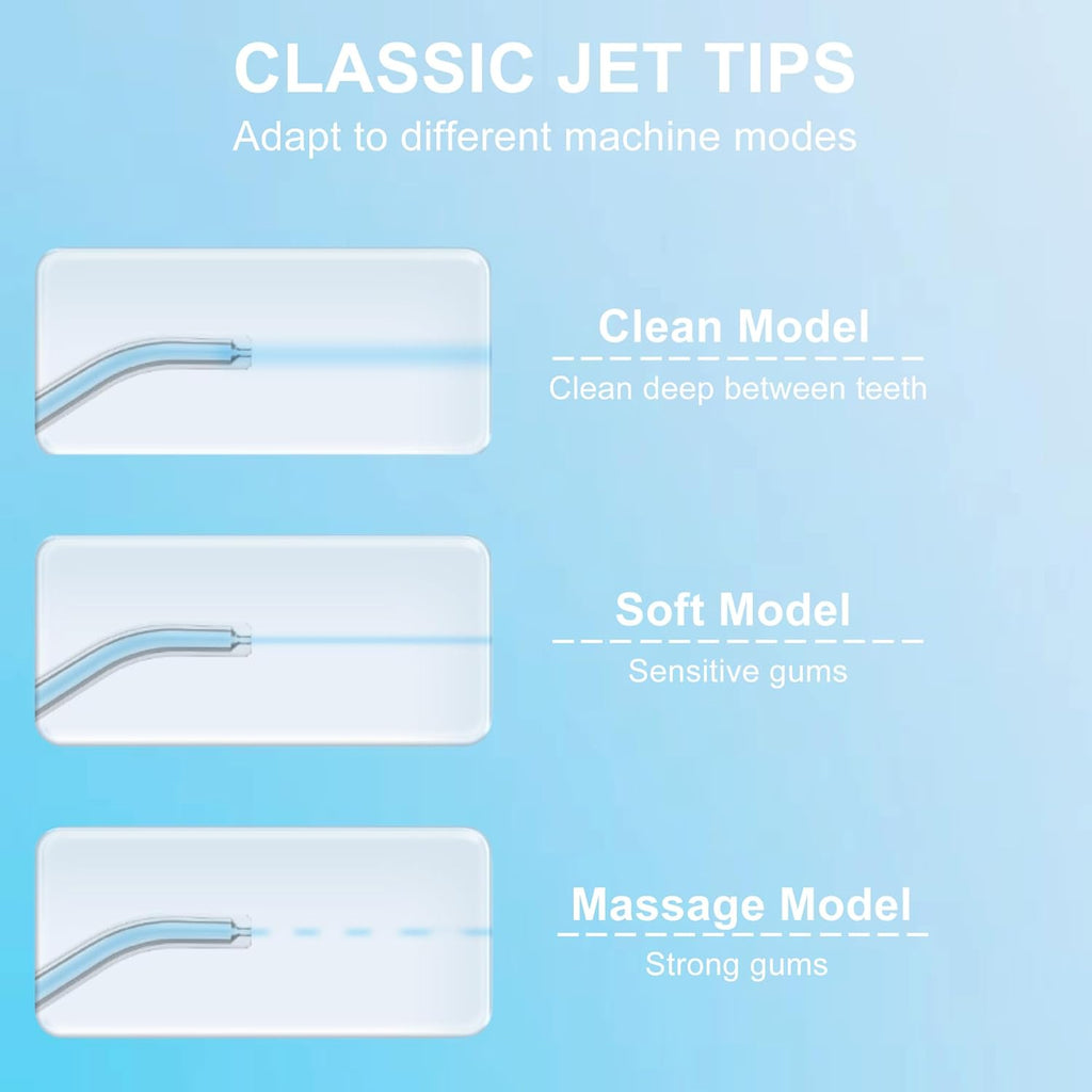 Replacement Head for AquaSonic Aqua Flosser, Water Flosser Replacement Tips Oral Irrigator Jet Tips,Only Compatible AquaSonic Aqua Water Flosser(4 Classic Jet Tips)