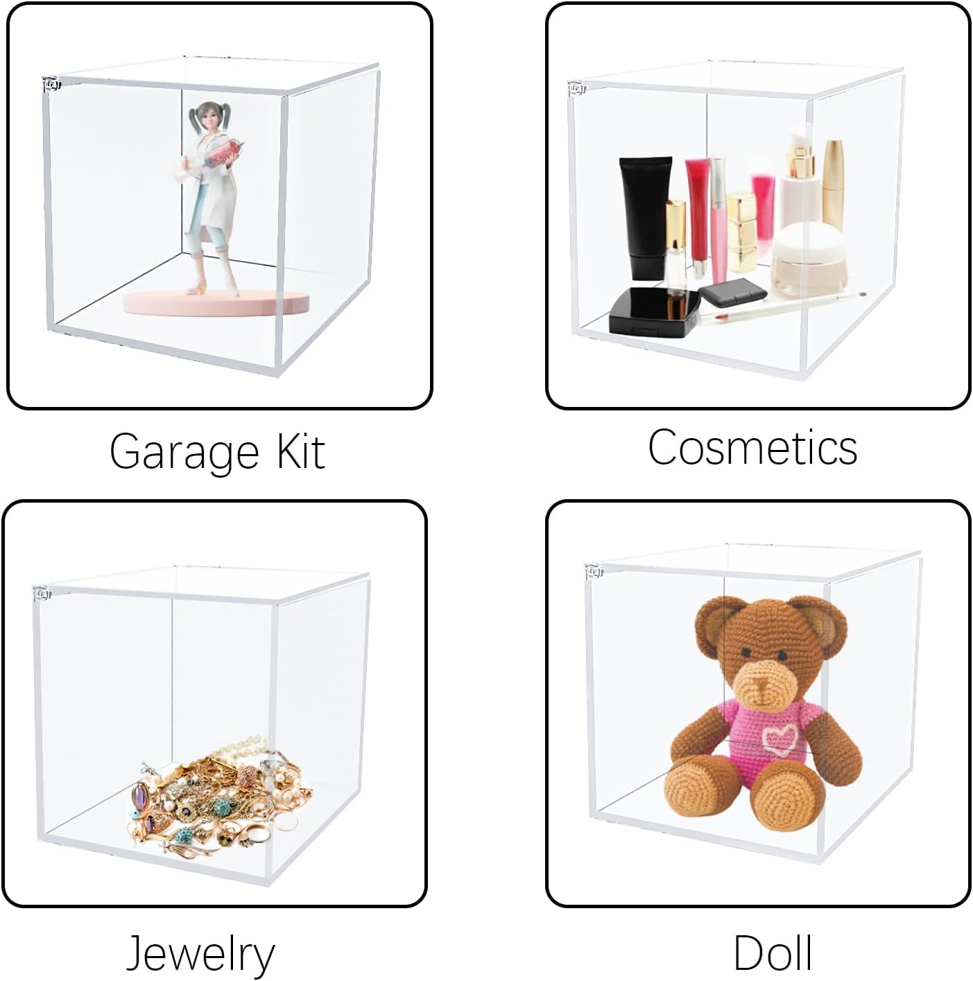 Disposable Face Towel Storage Box Clear Acrylic Towelette Holder Container Compatible with Clean Skin Club Towels XL for Bathroom Coutertop Organization