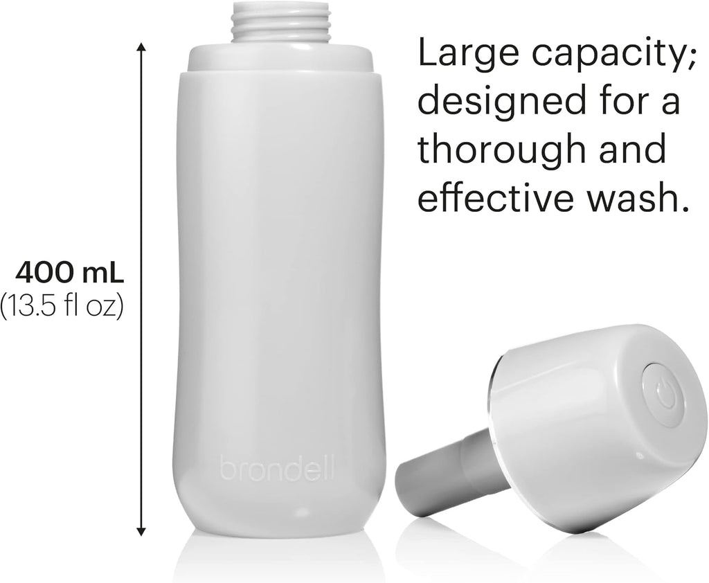 Brondell GoSpa Advanced Portable Bidet for Travel–Pop-Up Nozzle System –High-Quality Compact Bidet with Discreet Travel Bag for Convenient Storage–400mL, Gray