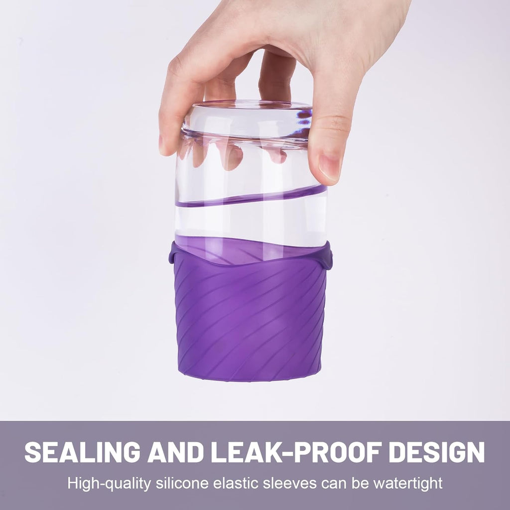 Bottle Covers for Travel, Leak Proofing, Travel Size Container Silicone toiletry sleeves, Leak Locks Travel Accessories for Shampoo Wash Body Bottles and other beauty and personal care(8pcs)