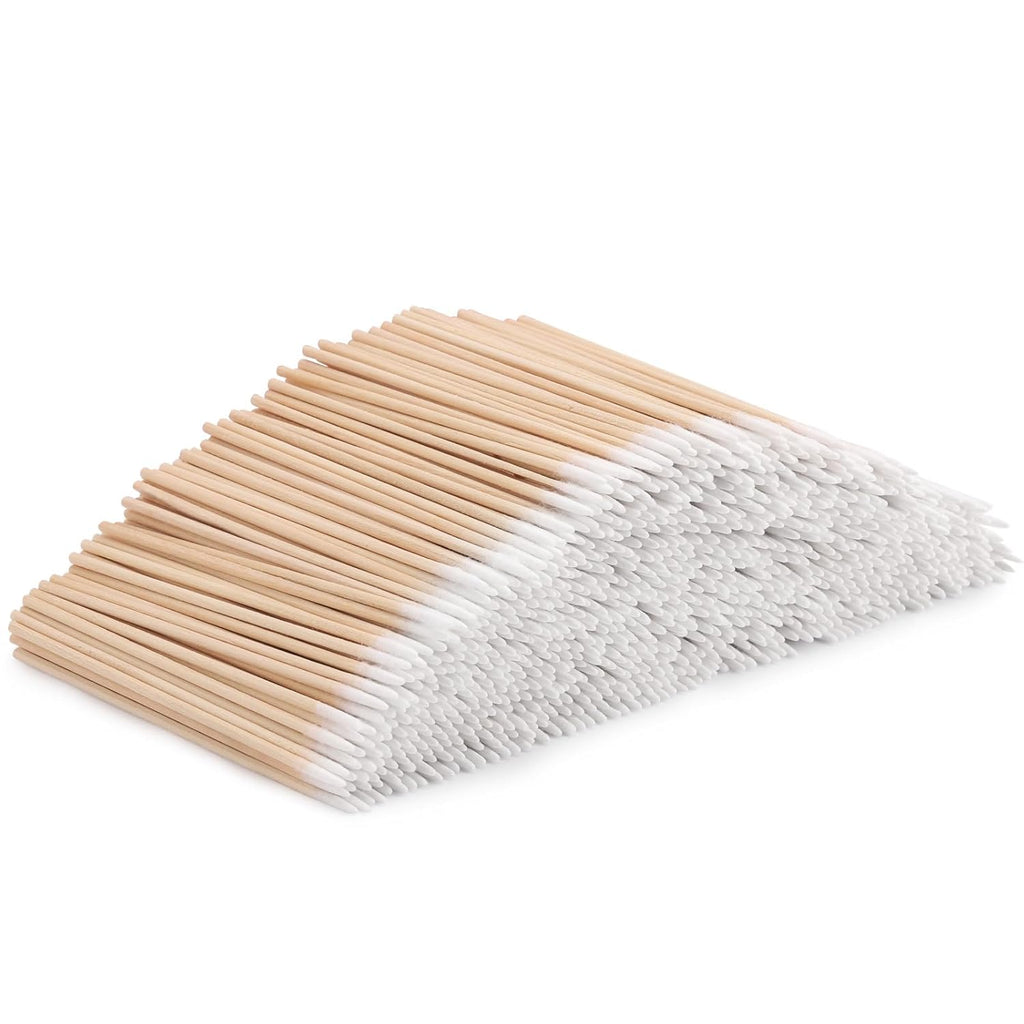 1200 Count Precision Tip Cotton Swab, Pointed Tip Cotton Swabs with Wood Sticks, Microblading Cotton Swabs Micro Swabs Cotton Tipped Applicators - 4 Inch