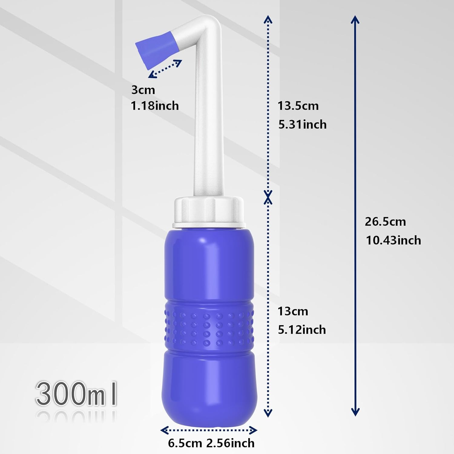 2Pcs-Pack Blue+Pink 10oz Travel Bidet Peri Bottle for Postpartum & Perineal Care,300ml Portable Bidet for Personal Hygiene Cleaning