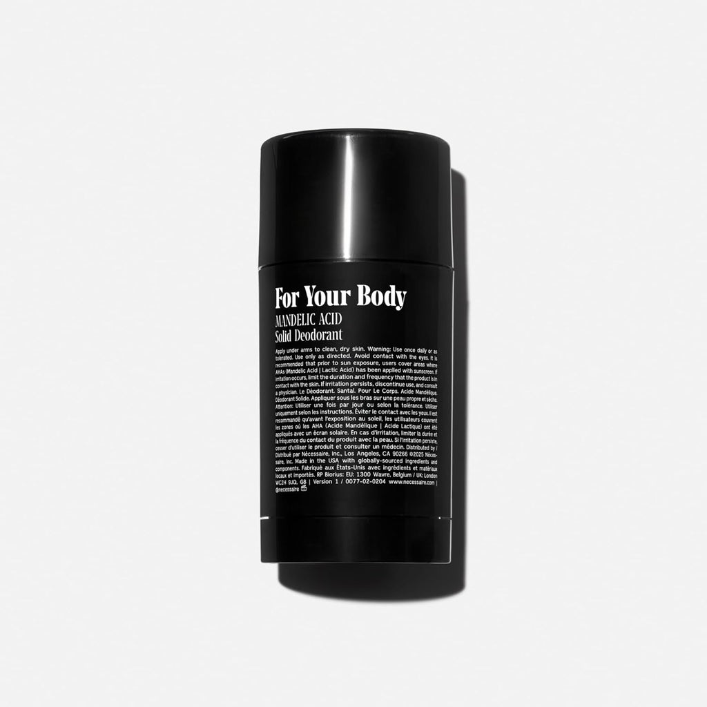 Nécessaire The Deodorant Santal | Aluminum Free Deodorant For Women & Men. Extra Strength Treatment with Mandelic Acid. Free of Baking Soda, Ozokerite & Silicones (75 g/2.5 oz)