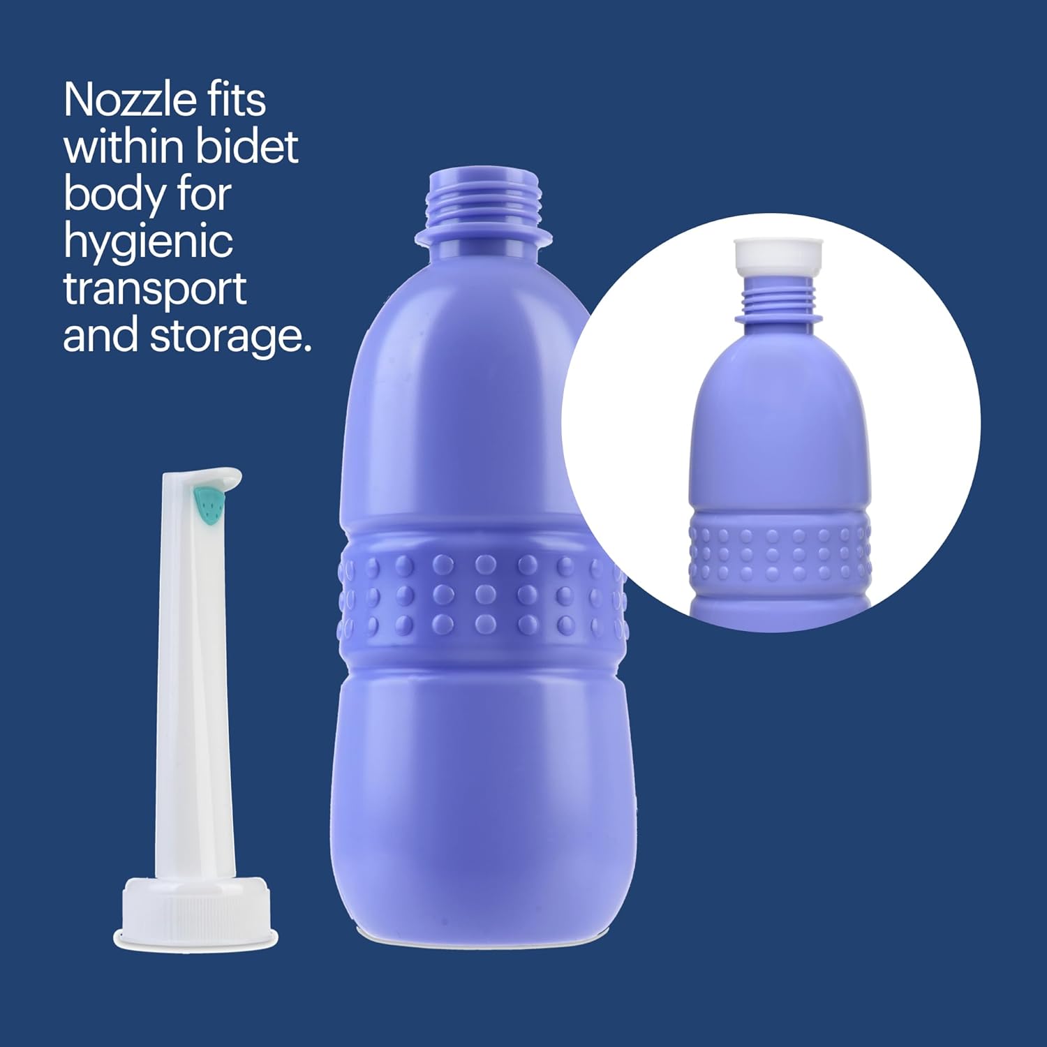 Brondell GoSpa Travel Bidet GS-70 Easy-to-use Portable Bidet with Convenient Nozzle Storage, Travel Bag, 400 ml Capacity, and Angled Nozzle Spray