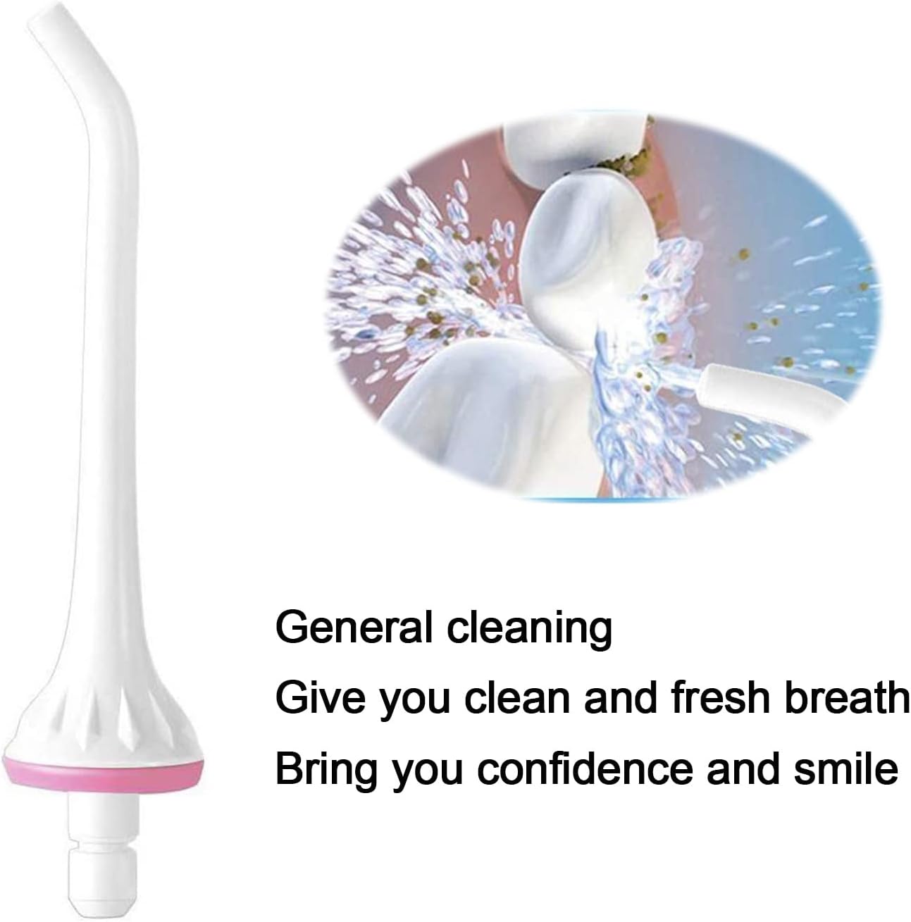 Water Flosser Tips Replacement for Mospro, Nicwell, Zerhunt Oral Irrigator, Jet Nozzel White 3 PCS