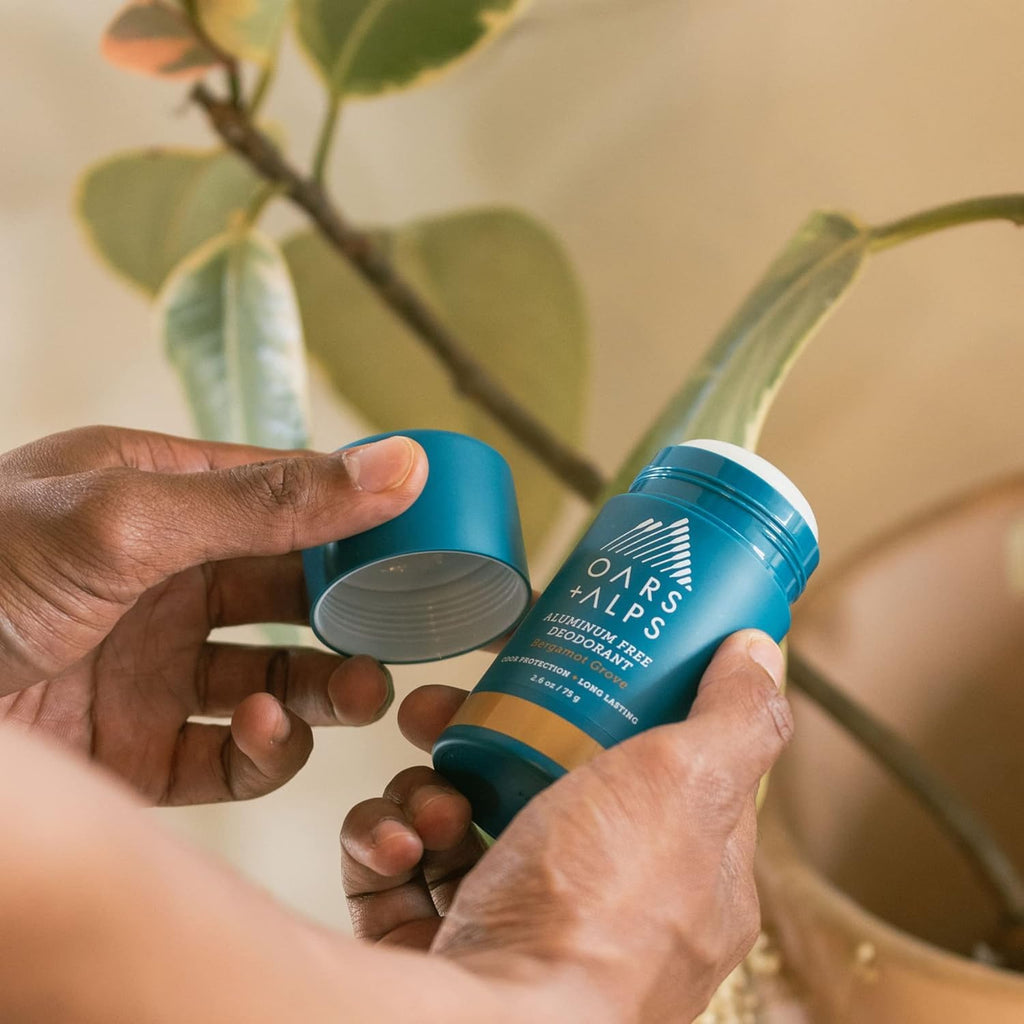 Oars + Alps Aluminum Free Deodorant for Men and Women, Dermatologist Tested and Made with Clean Ingredients, Travel Size, Bergamot Grove, 3 Pack, 2.6 Oz Each