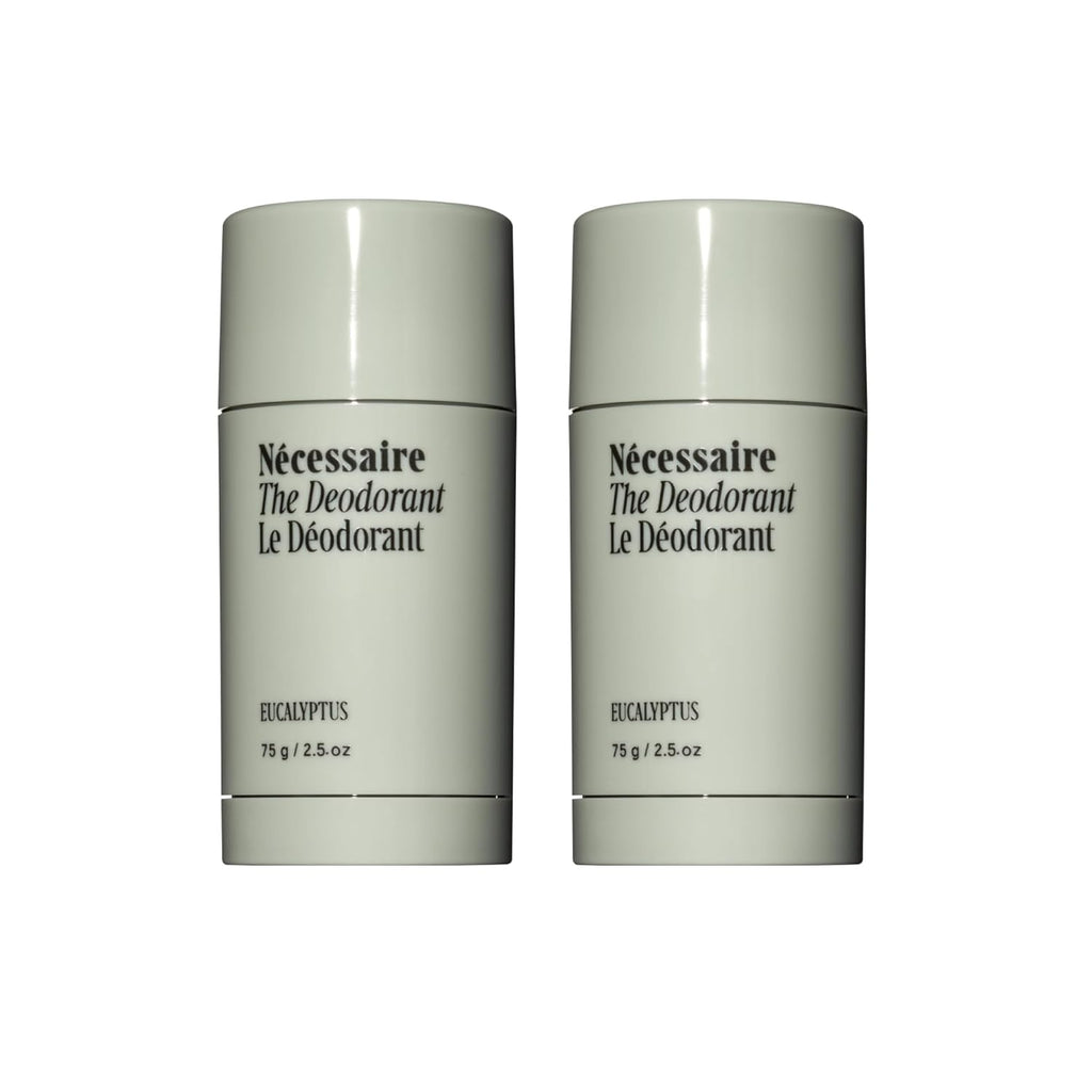Nécessaire The Deodorant Duo Eucalyptus | Natural Aluminum Free Deodorant For Women & Men. Extra Strength Treatment with Mandelic Acid. Free of Baking Soda, Ozokerite & Parabens (75 g/2.5 oz)