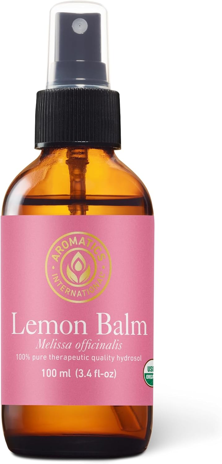 Aromatics International Lemon Balm Hydrosol 100ml | Fresh Aromatic Spray for Daily Use