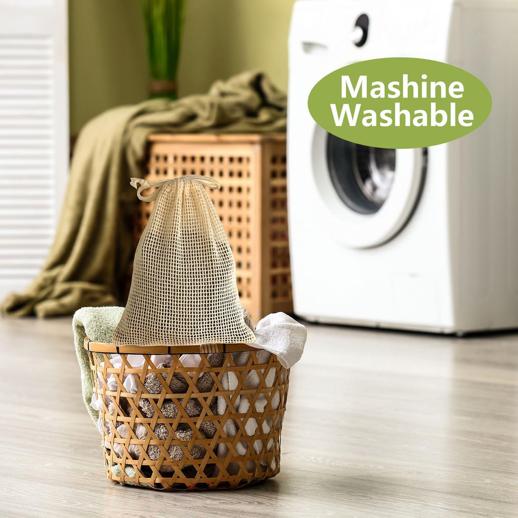 Reusable Cotton Rounds 16Pcs - 100% Natural Bamboo Cotton Pads for Face, Makeup Remover With Laundry Bag and Bamboo Holder (Gray)