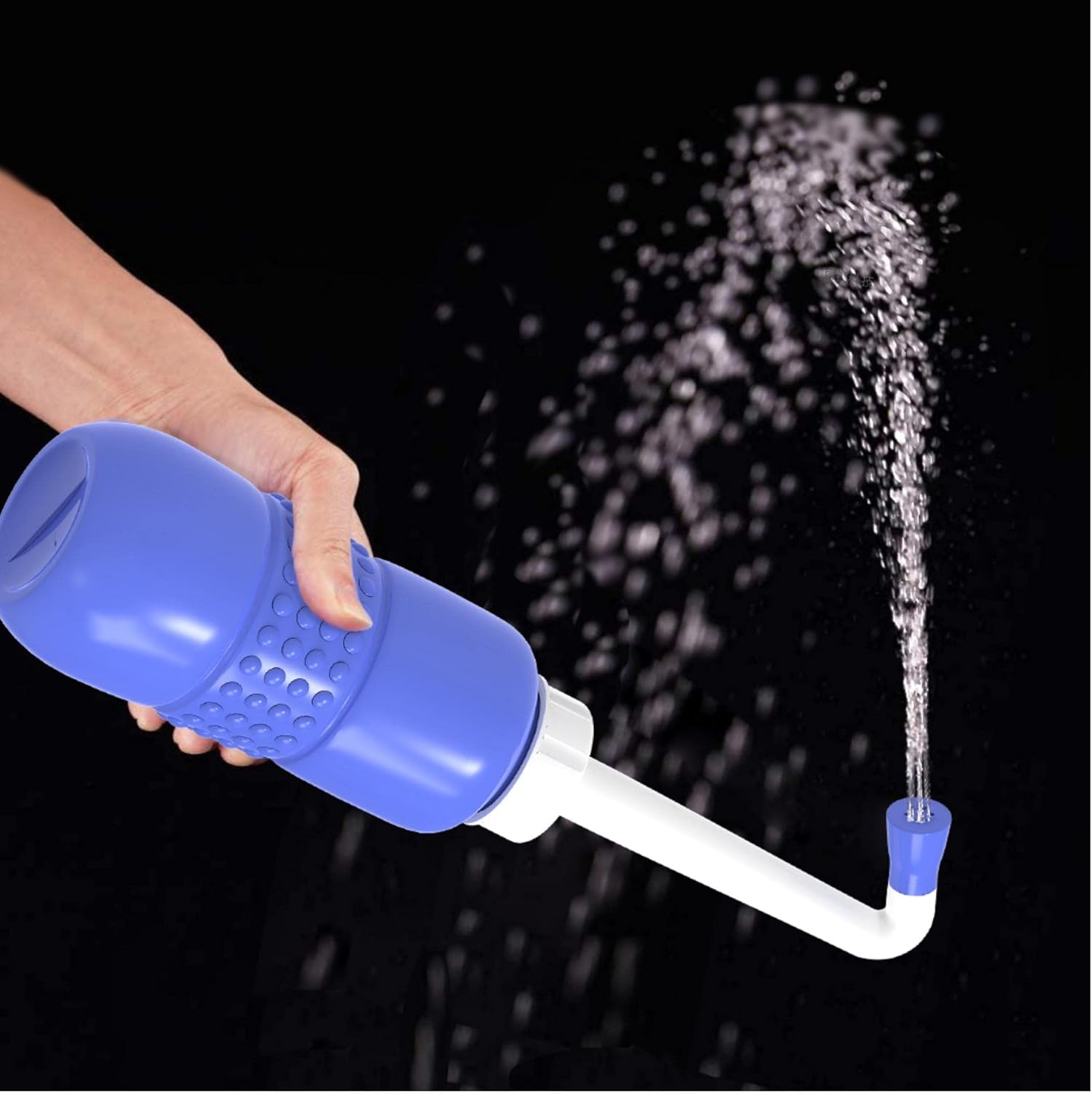 2PCS-Pack Peri Bottle for Postpartum Essentials, Feminine Care 450ml Postpartum Perineal Cleansing 15oz Portable Bidet Travel Bidet with Waterproof Storage Bag (Pink+Blue)