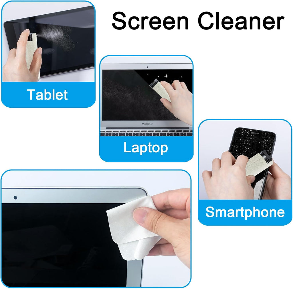 walrfid Car Screen Cleaner Spray, Electronic Touchscreen Mist Cleaning Brush Kit for TV, Laptop, iPad, iPhone, Cellphone, MacBook Pro, Tablet, PC, Computer, Monitor, LCD Screens, Eyeglasses - Cream