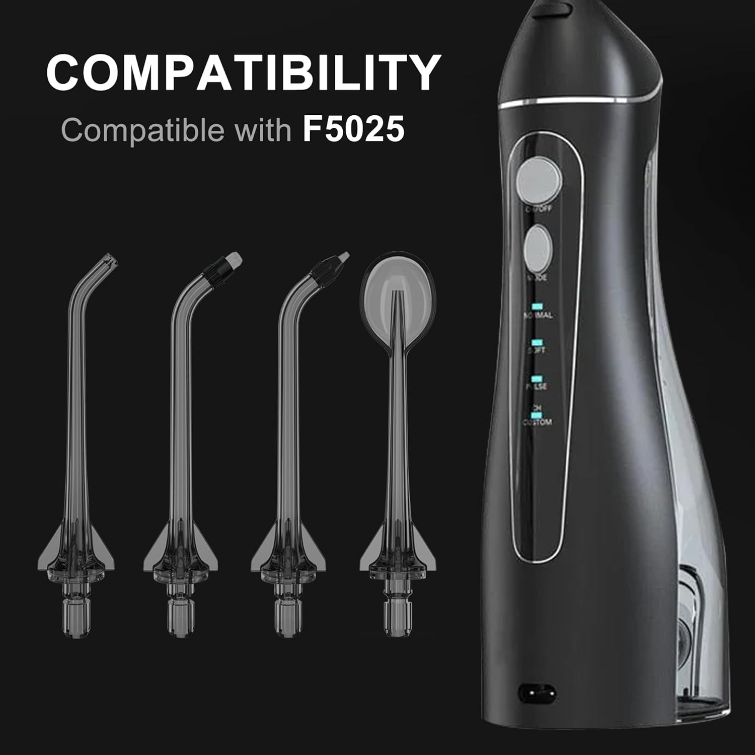 Replacement Tips for Nicwell Oralfree Water Flosser, Water Flosser Replacement Heads Oral Irrigator Jet Tip（ 4 Tips Combo）