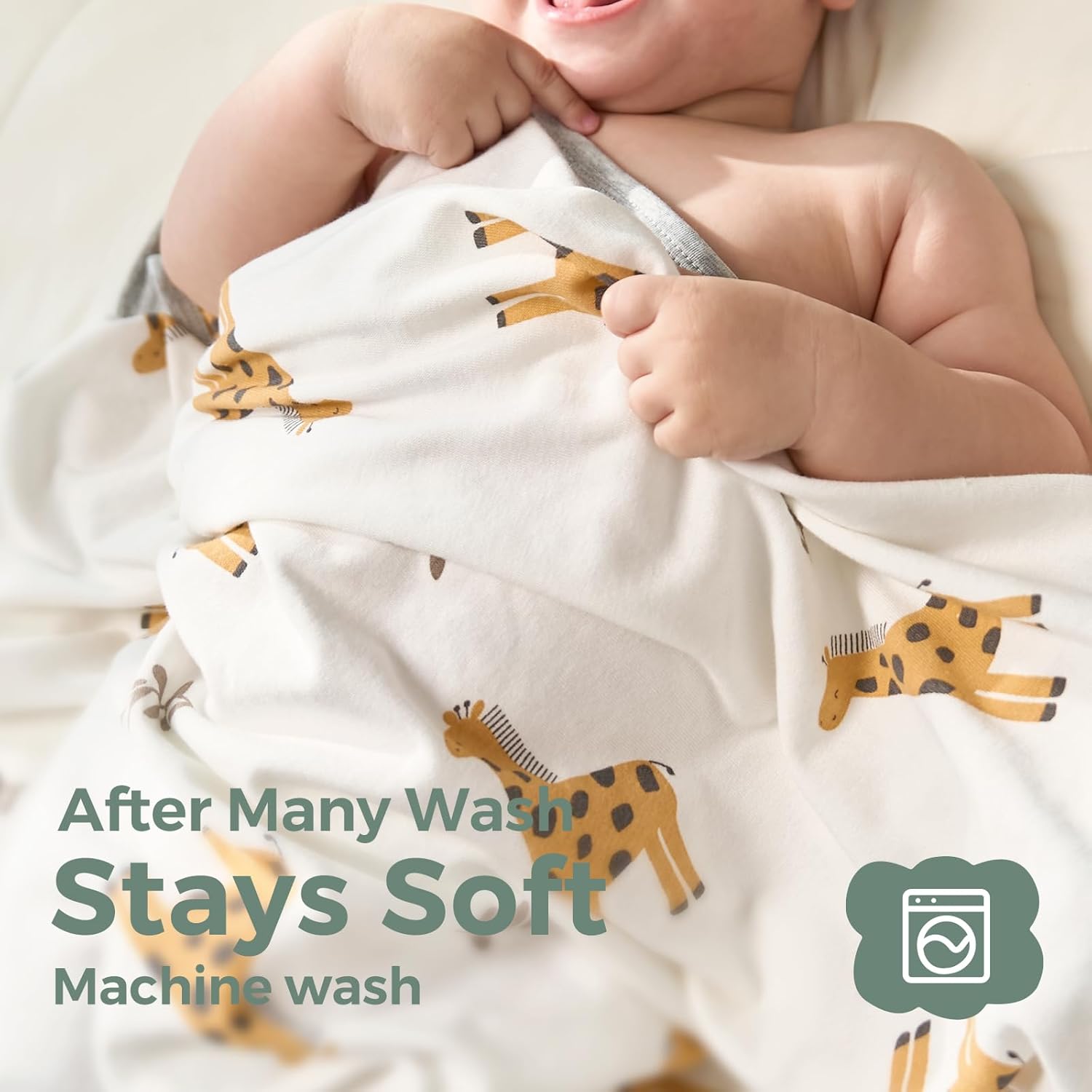 Momcozy Best Wishes Baby Towel with Hooded-Original Design Baby Towel Set -Soft & Absorbent- Shower Gifts or Bath Essential for Infant, Newborn, Toddler