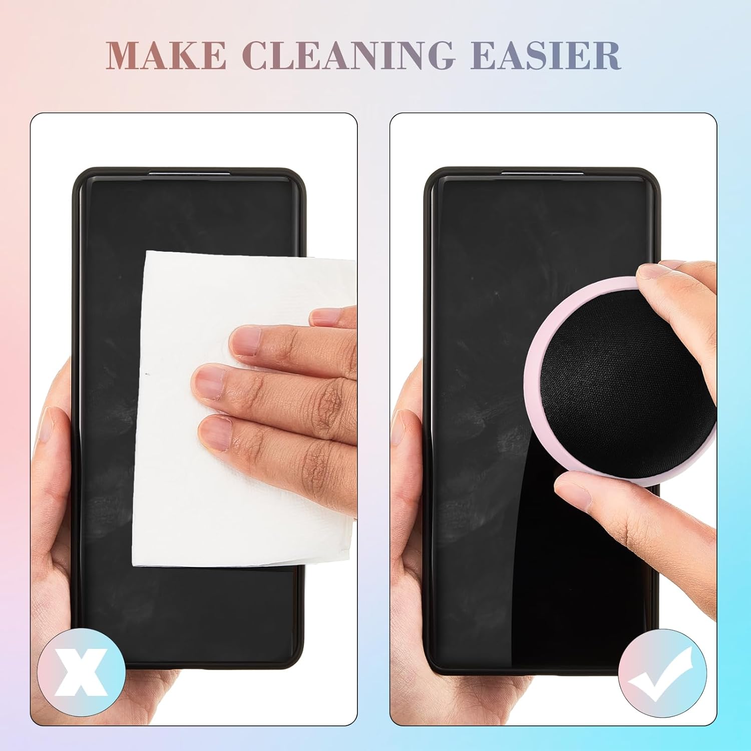Suclain 4 Pack Christmas Touch Screen Cleaner Balls Phone Cleaning Ball Microfiber Touch Car Screen Glass Cleaner for Computer Laptop Phone Monitor