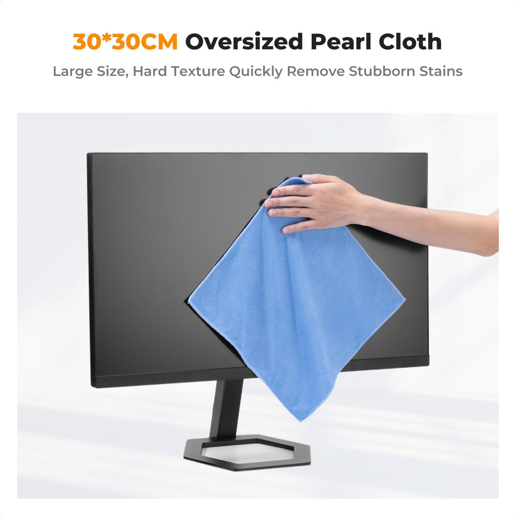 K&F CONCEPT 250ML Screen Cleaner Spray + Large Pearl Cloth + Microfiber Cloths*2 + 4 Brushes - Travel Size Electronic Cleaner for Car, Computer, Laptop, iPad, MacBook, Phone, Watch, Eyeglass