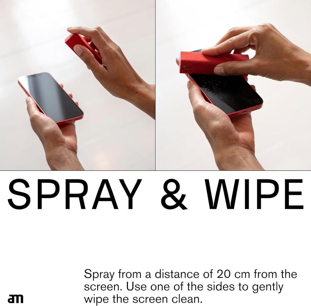 am Screen Cleaner Mist Spray with Microfiber Cloth Around – Alcohol-Free, Streak-Free Screen Cleaning Kit for Smartphones, Tablets, Laptops, Smart TVs & Car Screens, 3 Pack, Keith Haring