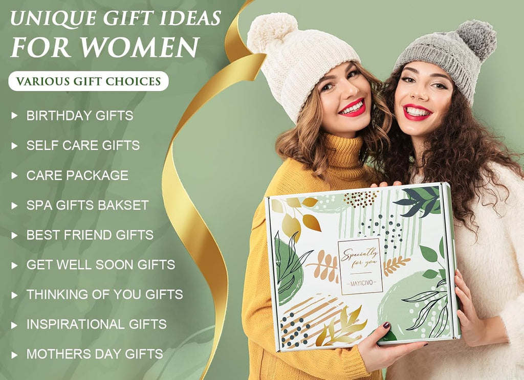 Self Care Gifts for Women Get Well Soon Gifts Basket, Birthday Gifts for Women Care Package Relaxing Spa Gifts Thinking of You Gifts w/ Blanket, Unique Christmas Gifts for Mom Her Friend Sister Wife