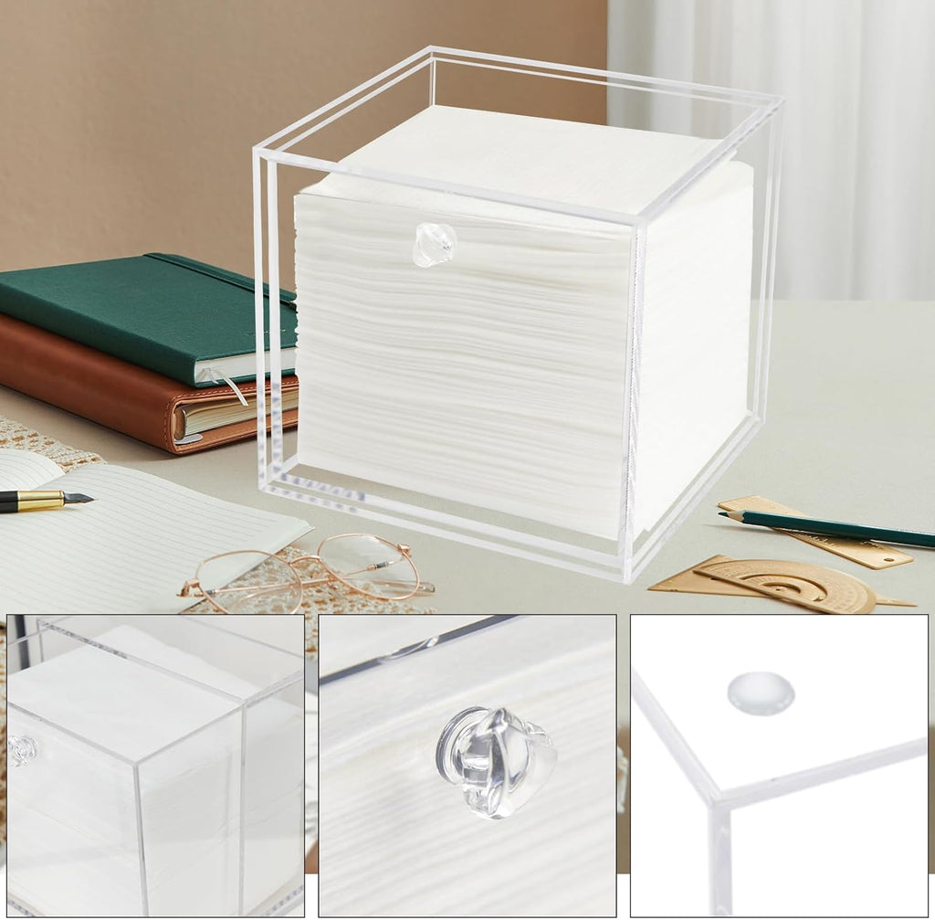 Face Towel Holder Compatible with XL, Disposable Face Towel Container Box, Clear