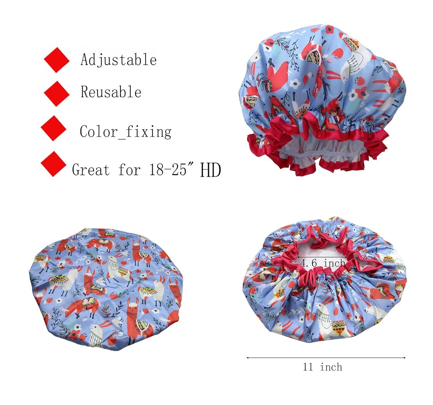 1 Pcs Waterproof Shower Cap for Women,Hair Treatment Bath Cap for Girls Spa Home Use,Travel and Hair Salon …