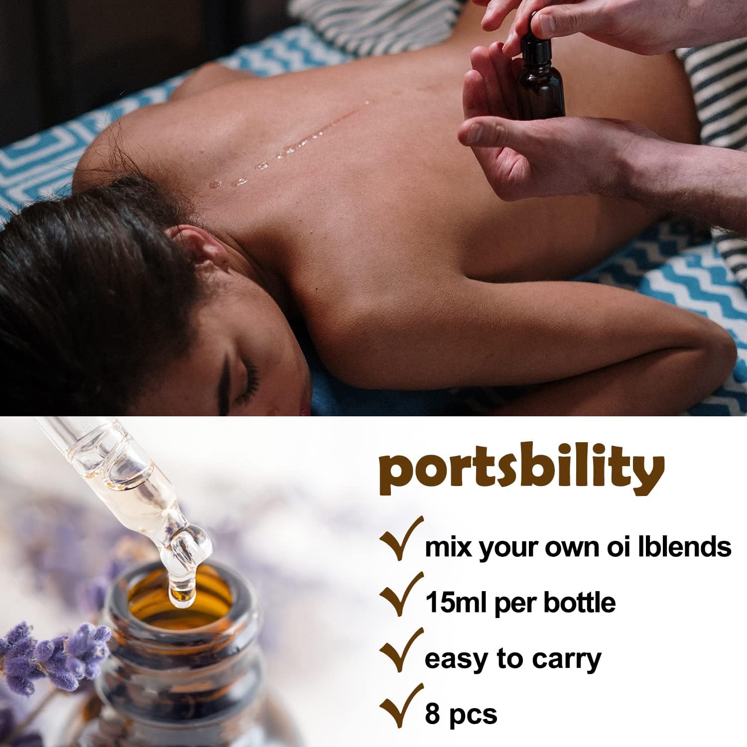 1/2 Oz Glass Dropper Bottle, 15mL Tincture Bottles with Dropper, Labels- Leak Proof Travel Eye Dropper Bottle Amber for Extracts & Essential Oil, Liquids, Perfume(16 pieces)