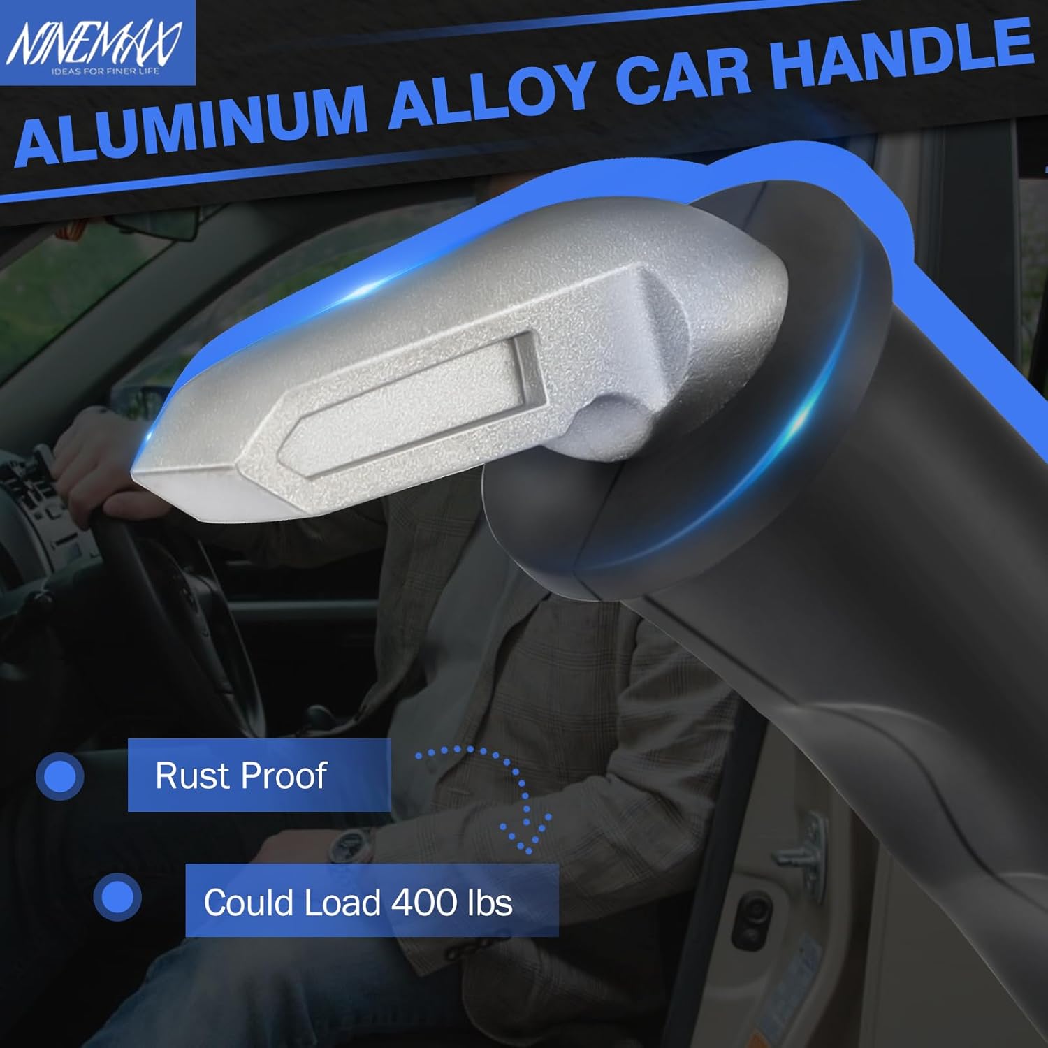 Car Door Handle for Elderly Car Handle Assist Support, Auto Grab Handles, Portable Car Door Cane for Seniors, Handicap (1 pc with Strap)