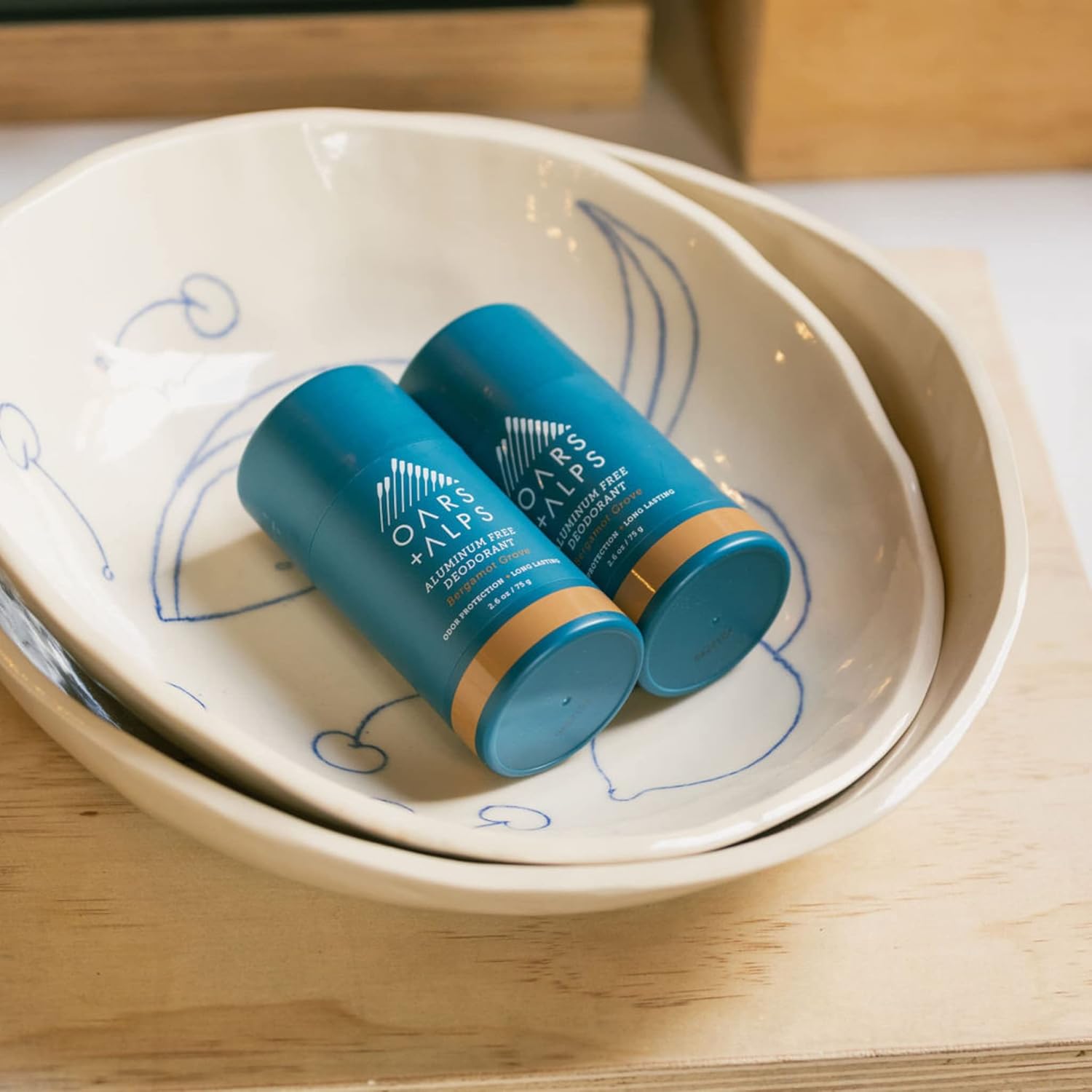 Oars + Alps Deodorant for Men & Women, Aluminum Free Deodorant for Men, Dermatologist Tested, Clean Ingredients, Non Toxic, Vegan, Long Lasting, Odor Protection, Bergamot Grove, 1pk, 2.6oz