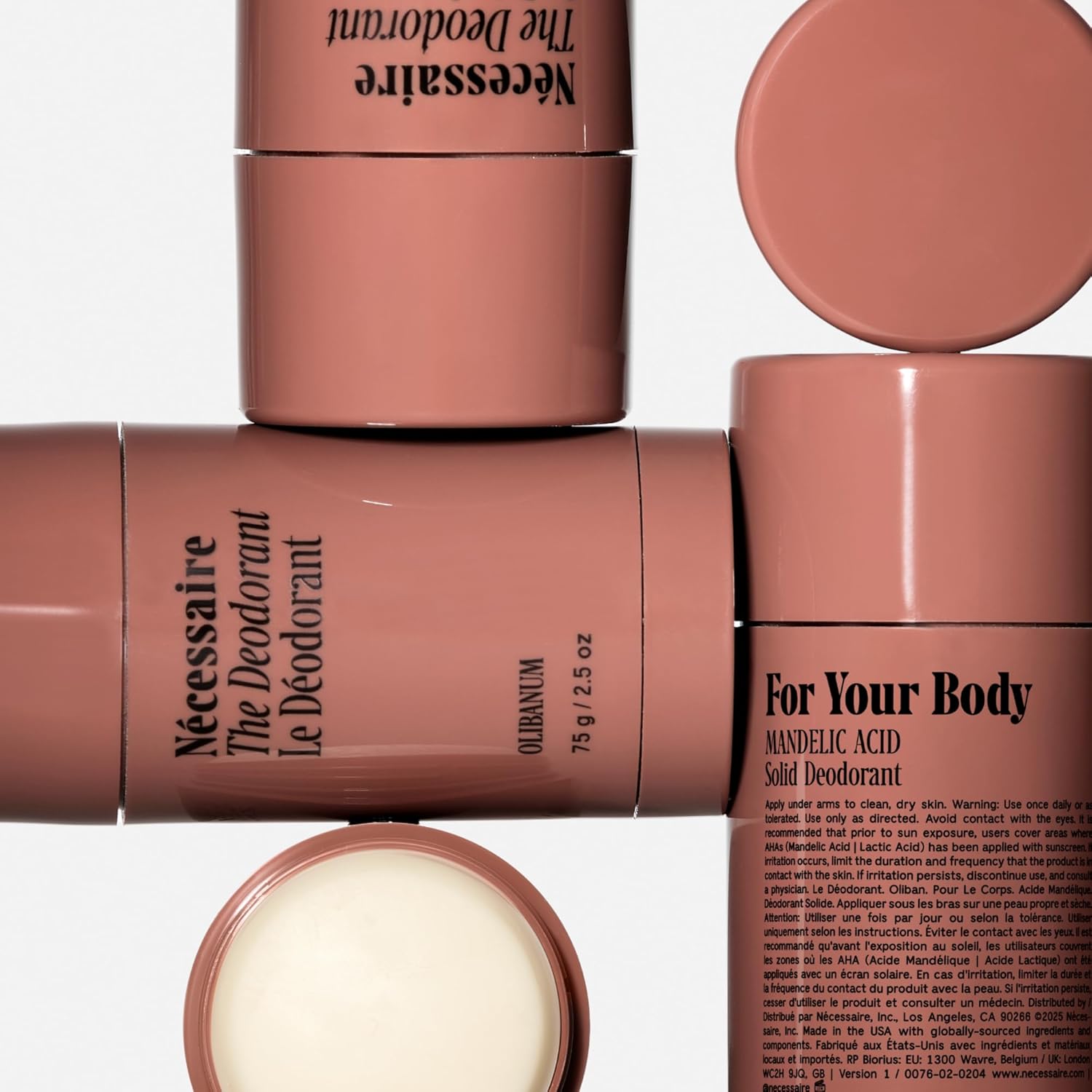 Nécessaire The Deodorant Olibanum | Natural Aluminum Free Deodorant For Women & Men. Extra Strength Treatment with Mandelic Acid. Free of Baking Soda, Ozokerite & Parabens (75 g/2.5 oz)