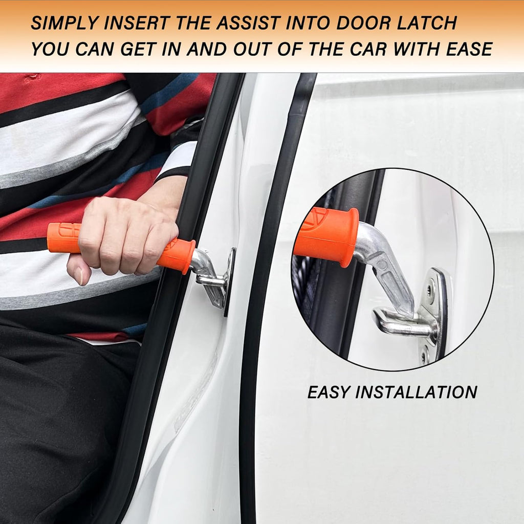 2 Pack Car Handle Assist for Elderly Car Door Handle for Easy Sit to Stand Assistance Auto Grab Bar Cane Support Aid Daily Mobility Assistive Device for Elderly, Seniors, and Handicap