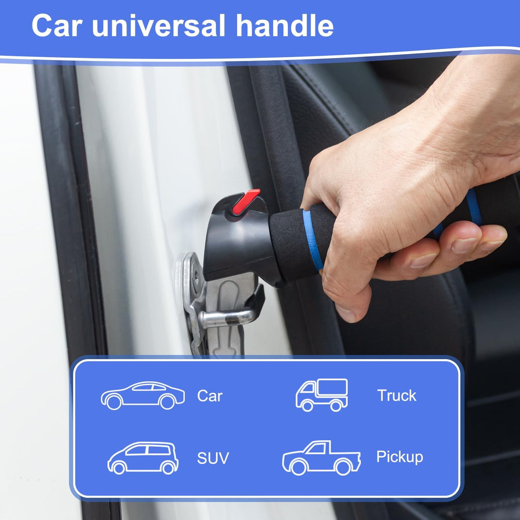 EVEME 2 Pack Car Door Handle for Elderly Car Handle Assist Support Multifunction Door Latch for Seniors and Handicapped