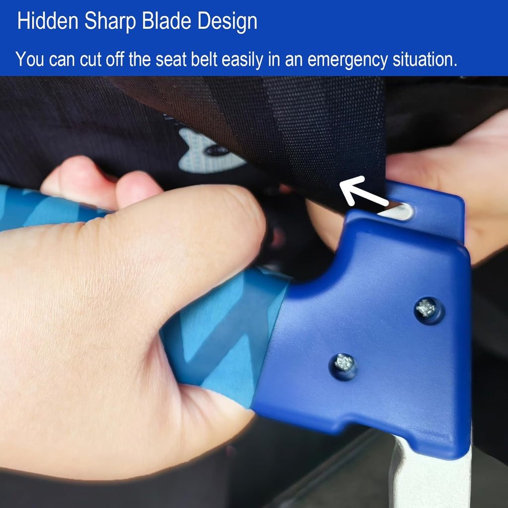 Car Door Handle for Elderly, 3-in-1 Multifunctional Handle Assist, Ultra Grip Mobility Handle for Car, Portable Vehicle Support Door Assist Bar, Max Load 500 Lbs, Anti-Slip Design, Blue