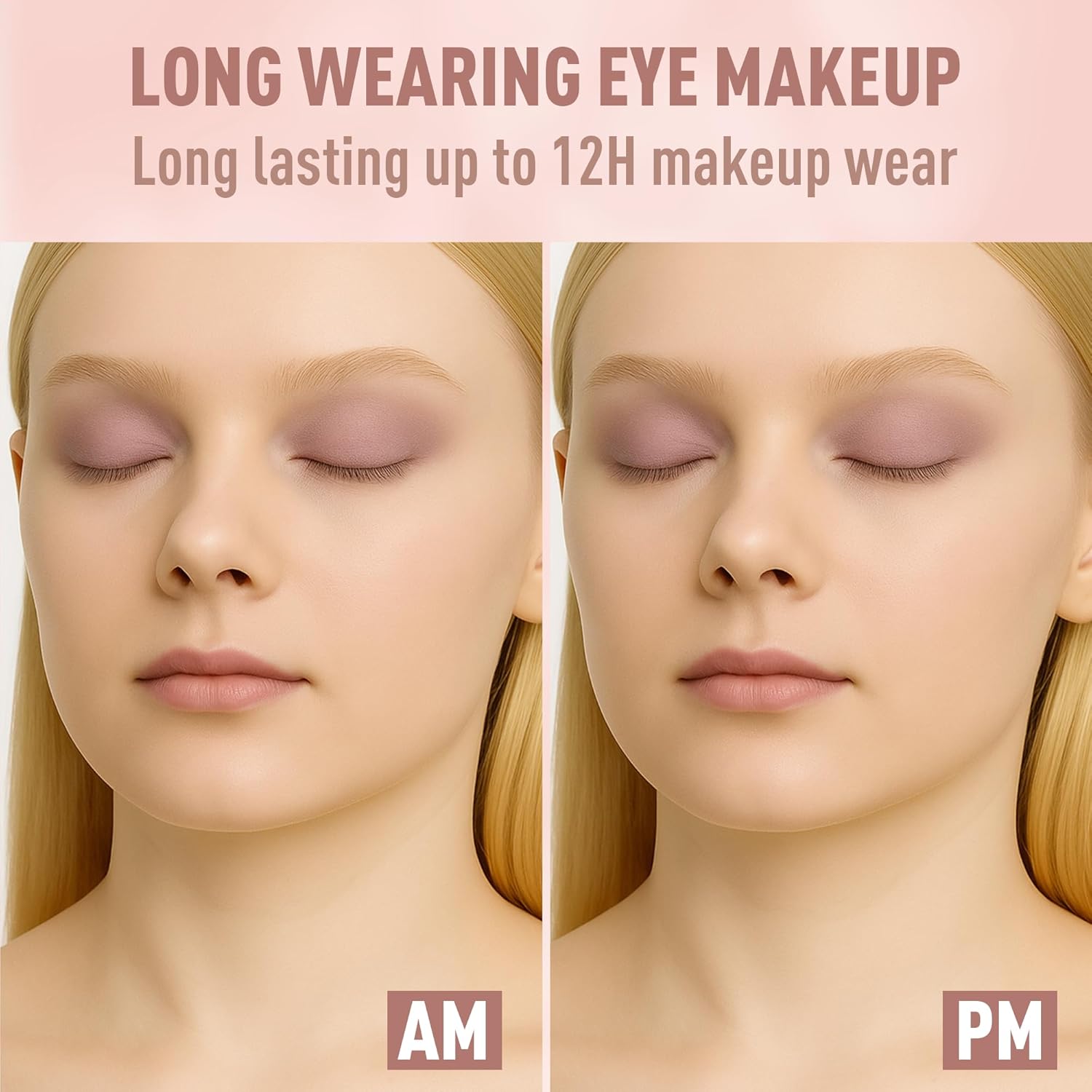 FV Long Lasting Cream Eyeshadow Stick, Waterproof & High Pigmented Eye Shadow Sticks Duo with Blending Brush, Crease-Proof & Natural Finish Eyeshadow Pencil, Rose Matte