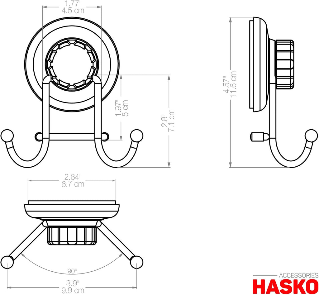 Powerful Vacuum Suction Cup Hooks Heavy Duty Organizer for Towel, Bathrobe and Loofah - Shower Hooks for Bathroom & Kitchen - Adhesive 3M Stick Discs, Bronze (2 Pack)