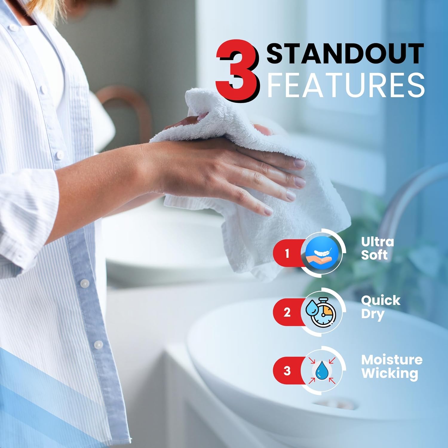 Infinitee Xclusives Luxury Wash Cloths for Showering [13x13] – 100% Cotton Washcloths [Pack of 12], Soft and Absorbent Face Towels for Bathroom Wash Clothes, Gym, and Spa (Profound Purple)