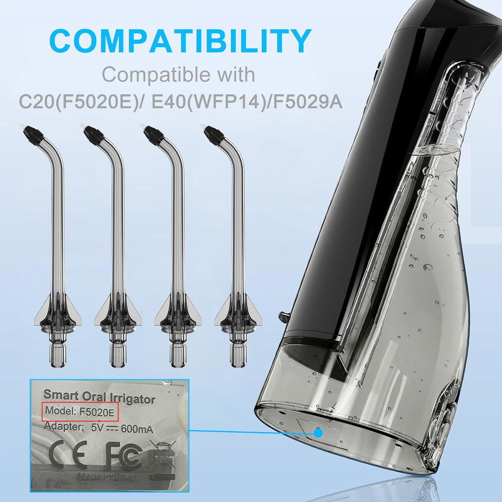 Replacement Head for COSLUS Water Flosser, Replacement Periodontal/Pocket Tips Oral Irrigator Jet Tip Only Compatible COSLUS F5020E