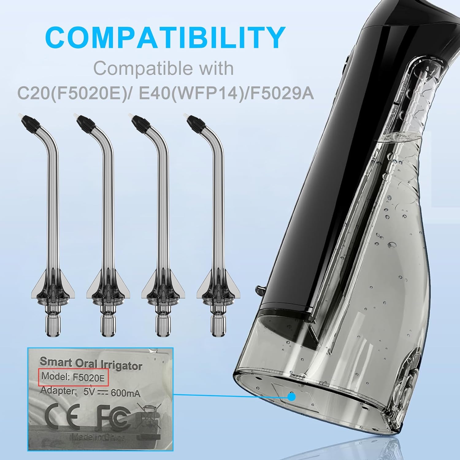 Replacement Head for COSLUS Water Flosser, Replacement Periodontal/Pocket Tips Oral Irrigator Jet Tip Only Compatible COSLUS F5020E