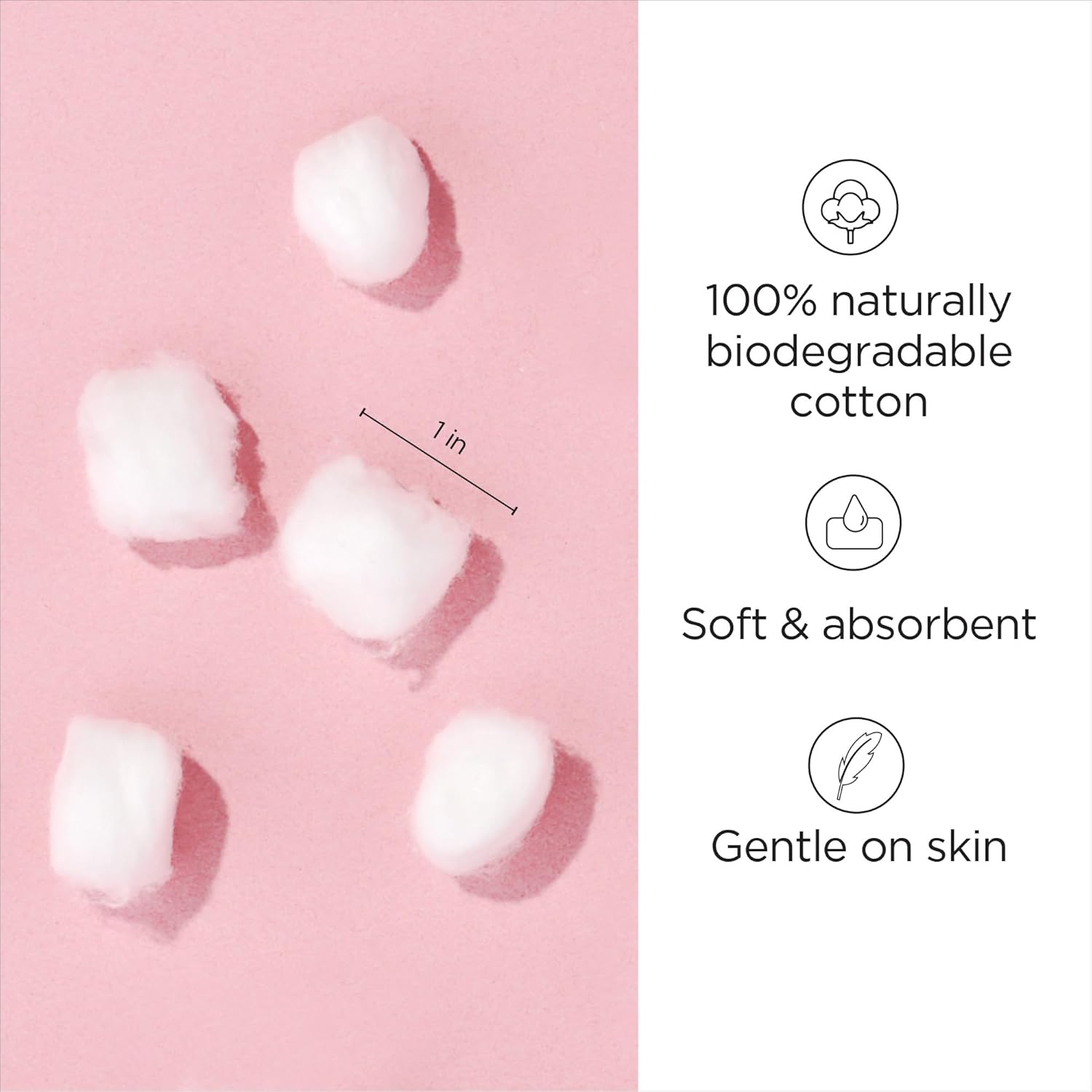 Diane 100% Pure Cotton Balls for Face, Makeup Removal, Nail Polish, Applying Lotion or Powder, First-Aid for Everyday Household Use, 100 Count