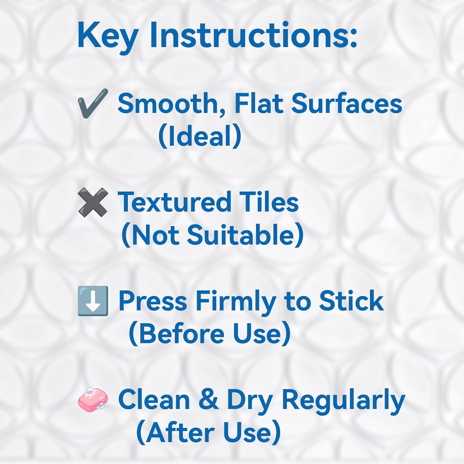 WRISIN Bathtub Mat Non Slip with Suction Cups - 100% Rubber Bathroom Mat Textured for Bath Tub Shower Safety - Soft on Touch - BPA/PVC Free - Pet Dog Bath Mat - Machine Washable - 16 × 28 Inch（White）