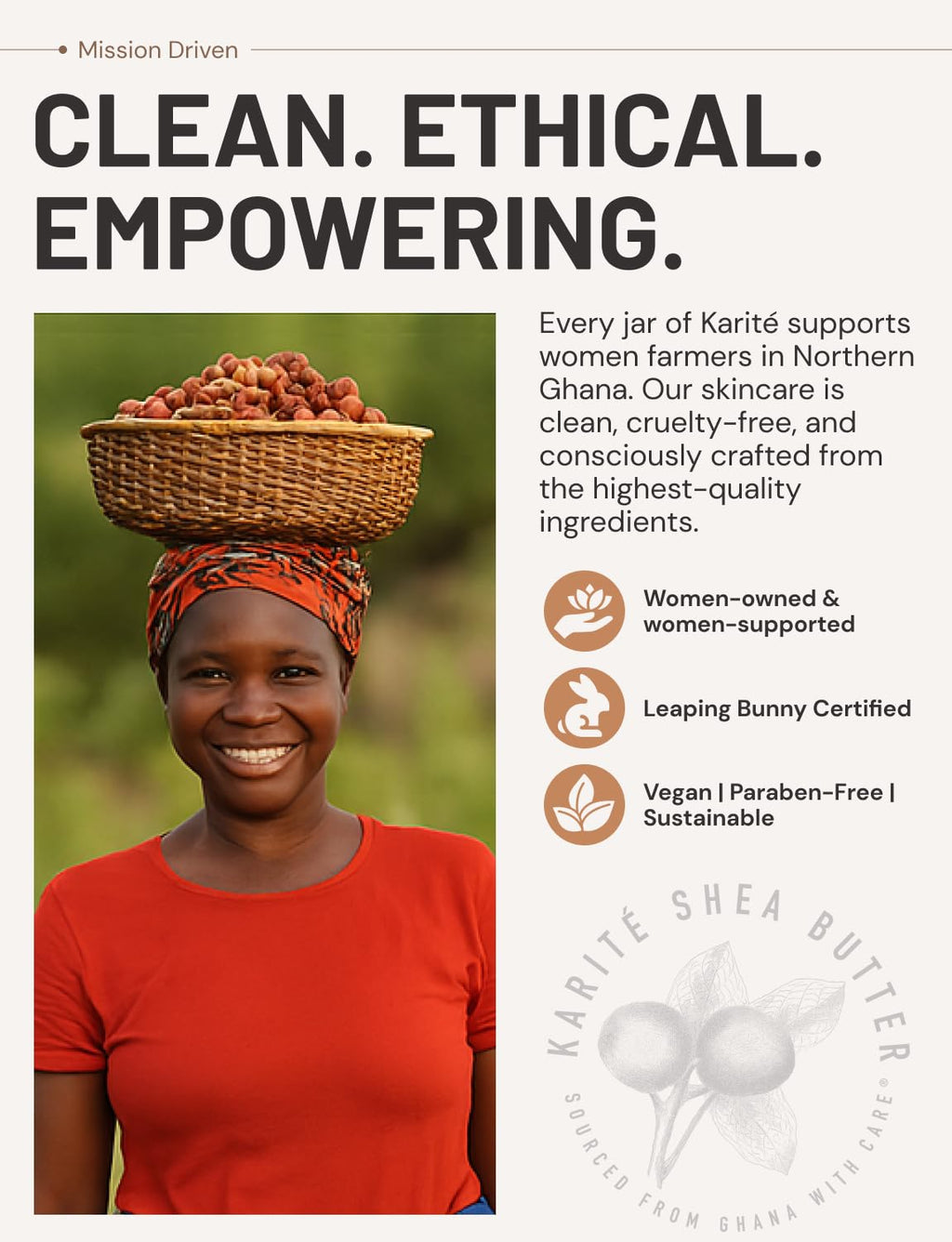 Karité Crème Corps Mini Shea Butter Body Cream | Hydrating Moisturizer for Dry & Sensitive Skin | Dermatologist-Formulated and Approved | Cruelty-free & Hypoallergenic for all Skin Types - 1.7fl oz