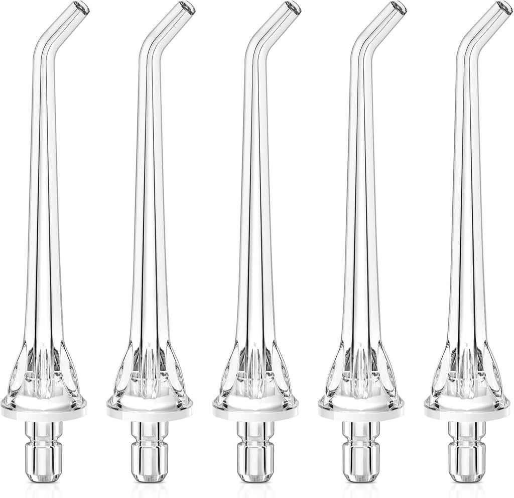COSLUS Original Water Flosser Replacement Tips: Replacement Heads Compatible with COSLUS, Aquasonic, Nicwell, Oralfree, WELLFINE, Hangsun, Tovendor Water Dental Pick, Flosser Accessory, 5 Classic Tips