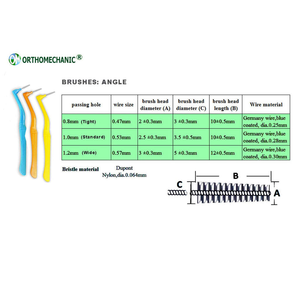 Interdental Brush Angle Cleaners - Jumbo Pack (50 Brushes) (Tight) - Remove Plaque - Toothpick