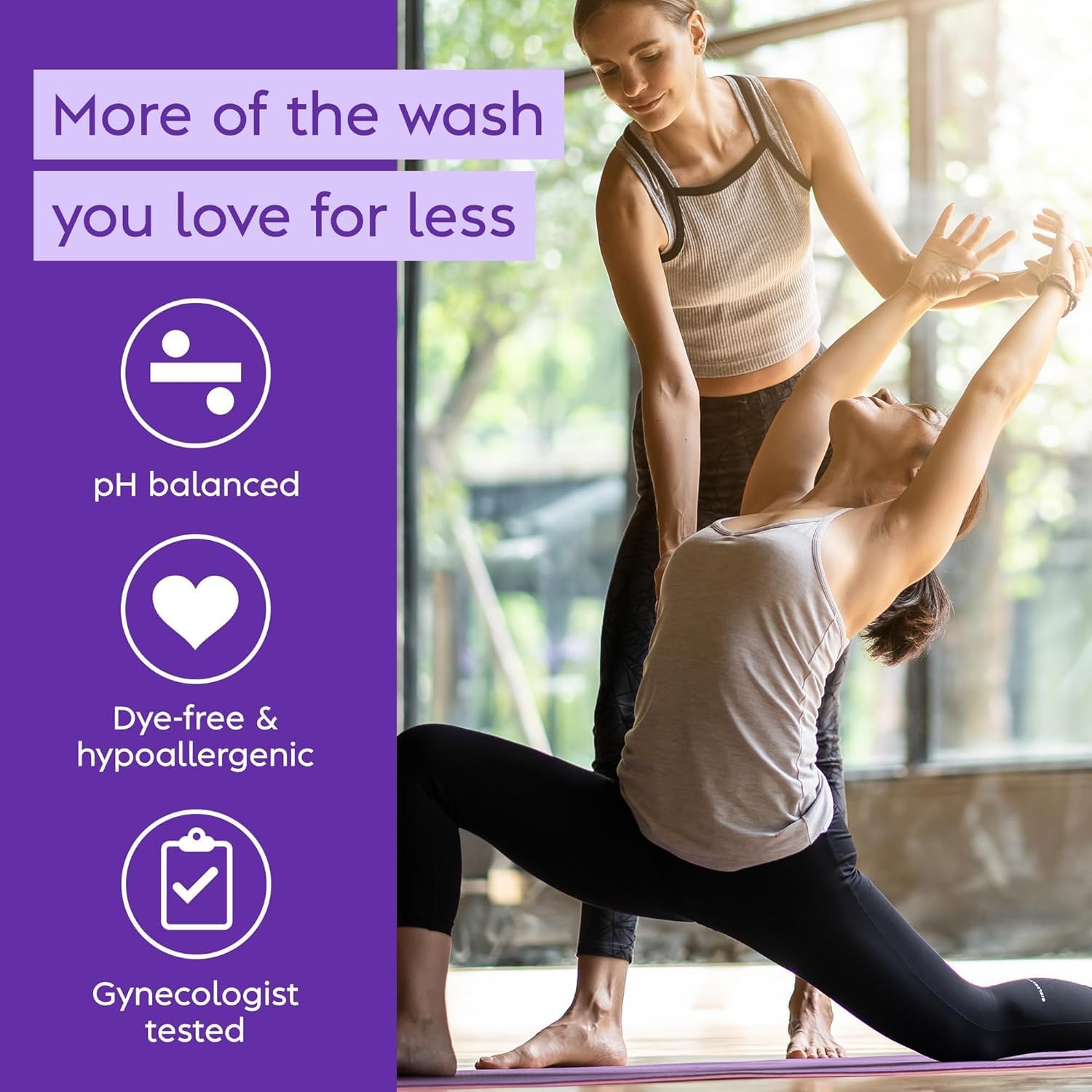 Vagisil Feminine Wash for Intimate Area Hygiene, pH Balance, Gynecologist Tested, Hypoallergenic, 16.9 oz with Pump (Pack of 2)