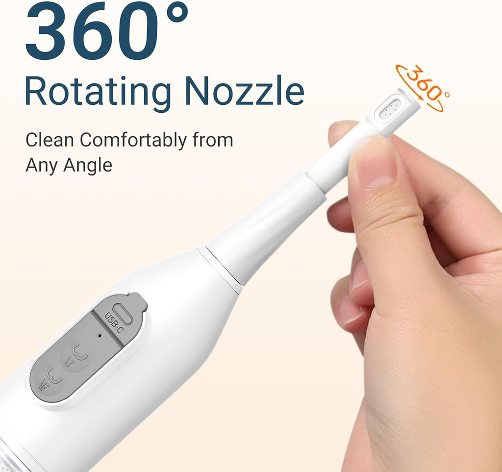 Portable Bidet for Travel – Electric Peri Bottle with Dual Spray Modes, 360° Nozzle, Water Bottle Adapter, USB Rechargeable, Waterproof, Travel Bidet for Postpartum & Personal Hygiene