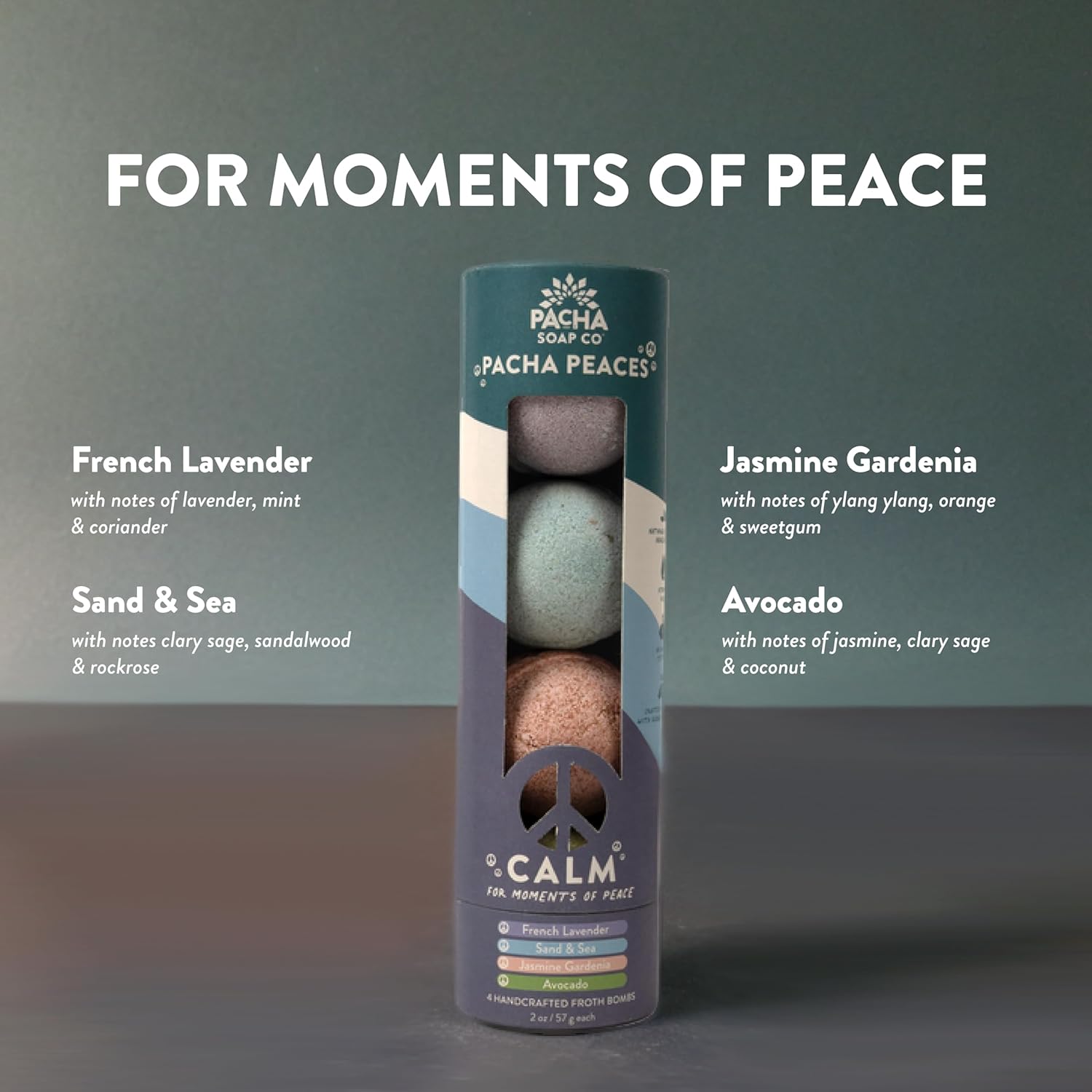 Pacha SOAP Froth Bath Bombs, Nourishing, Moisturizing, Pacha Peaces Variety, Naturally Derived & Handcrafted in The USA (2-Pack, 8 Pieces)