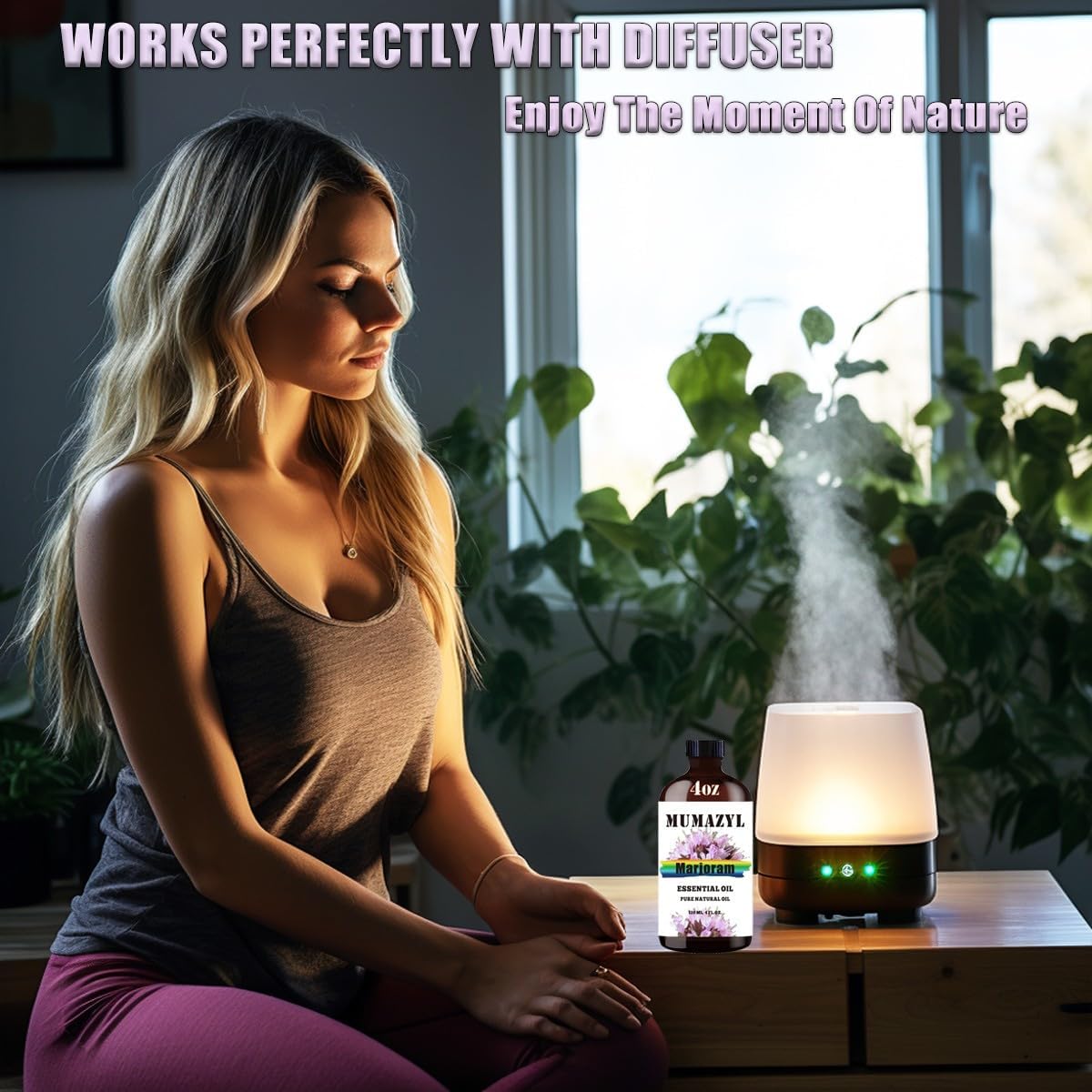 Marjoram Essential Oil, Marjoram Oil 4 Fl Oz 120ML for Diffuser Humidifier Yoga Cleaning DIY Candle Soap Making Essential Oils