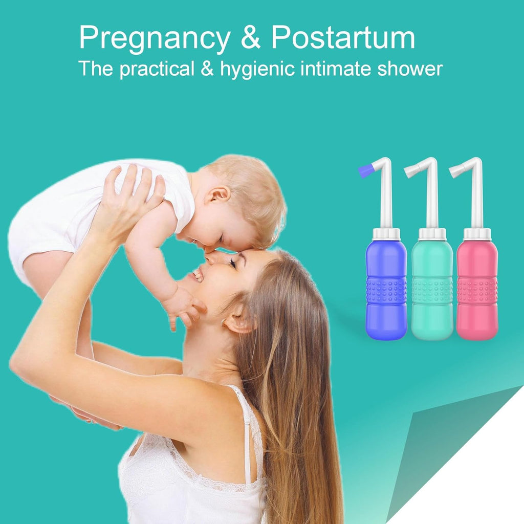 2pcs Portable Bidet Travel Bidet Bottle 450ml Peri Bottle for Postpartum Essentials Perineal Recovery, Feminine Care ,Hemmoroid Treatment,Baby, Women or Bedridden Patient
