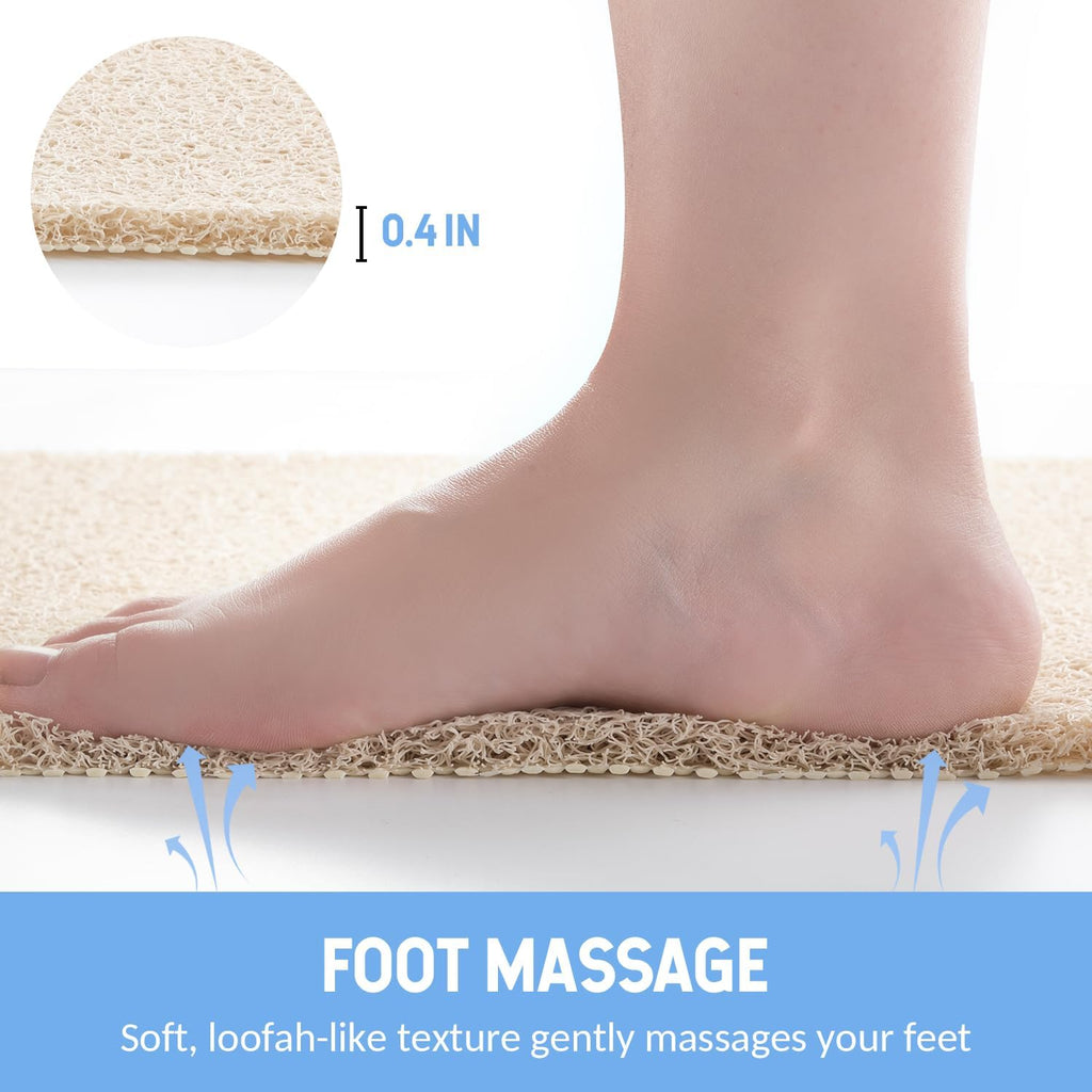 Non-Slip Bathtub Mat, Anti Slip Shower Mat, Fast Drying Bathtub Mats, Foot Scrubber Mat, Anti Slip Mat for Tub, Floor, Bathroom, Kitchen, Home, Hotel (Grey 40"×28")