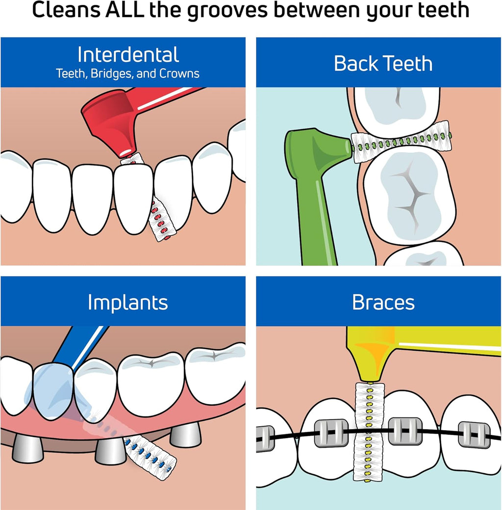 TePe Interdental Brush Angle, Angled Dental Brush for Teeth Cleaning, Pack of 25, 0.45 mm, Extra-Small/Small Gaps, Orange, Size 1