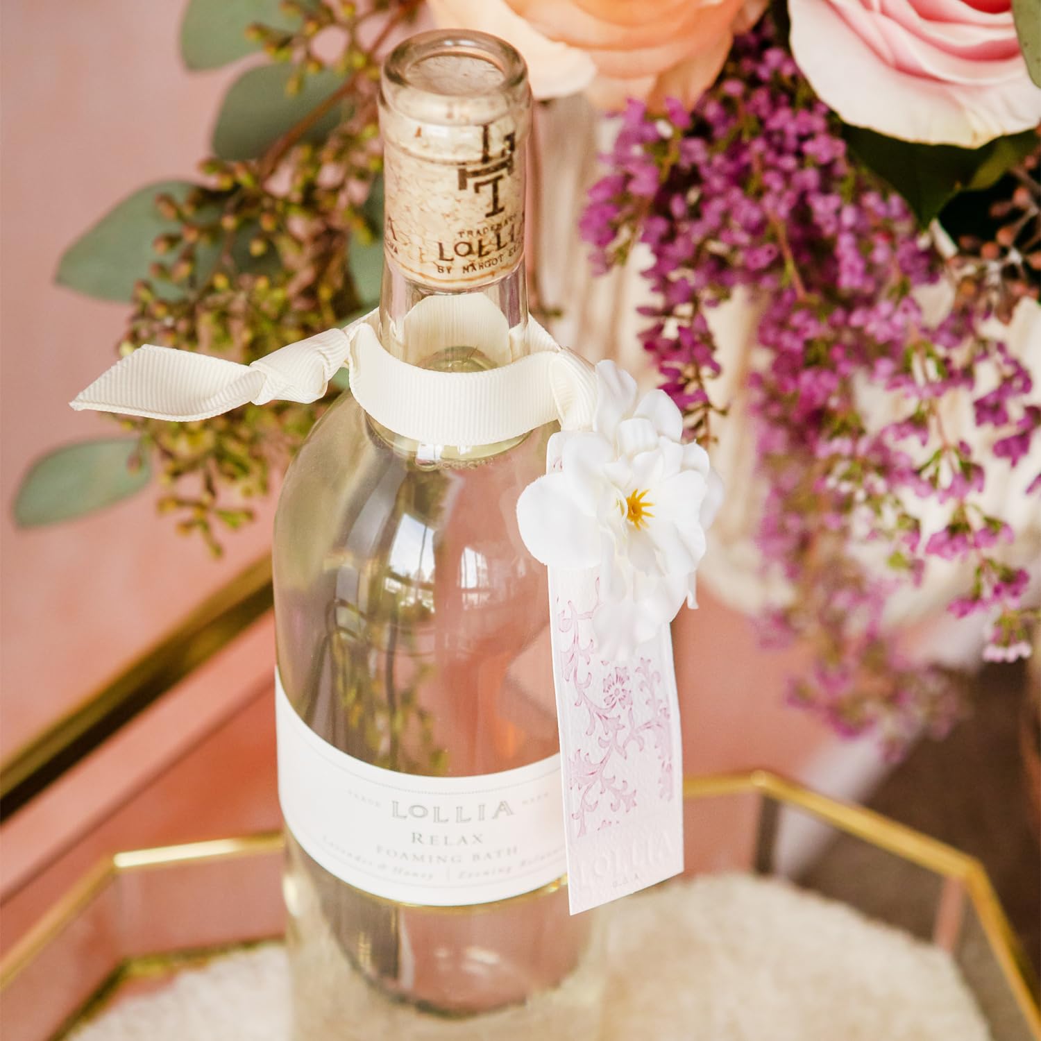 Lollia Relax Bubble Bath, 25 fl. oz., Lavender & Honey Scented Luxury Soap, Gentle & Moisturizing Fragranced Skin Care with Hydrating Ingredients for Women