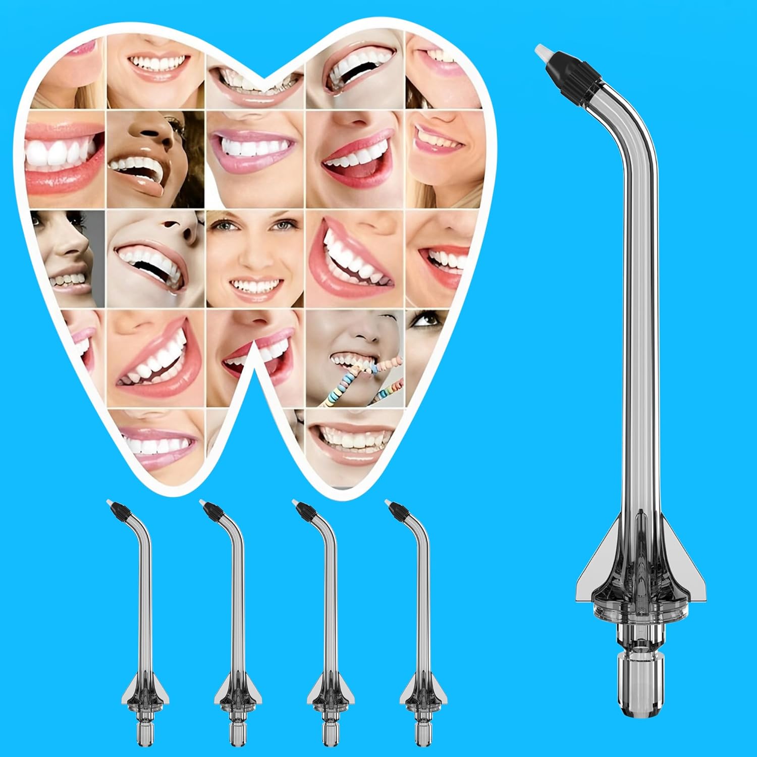Replacement Head for COSLUS Water Flosser, Replacement Periodontal/Pocket Tips Oral Irrigator Jet Tip Only Compatible COSLUS F5020E