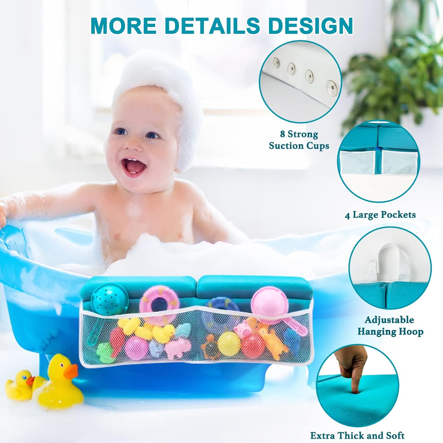 Baby Bath Kneeler and Elbow Rest Pad Set, Bathtub Kneeling Pad, Baby Accessories for Bath, Relieve Your Knees and Elbows
